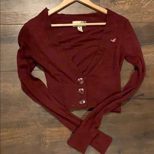 Hollister Cropped Cardigan; Size M
